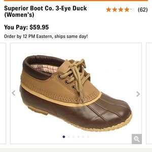 Superior Boot Co. -women’s duck boot size 8